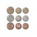 Assiettes DKD Home Decor Marron Gris Grès 26,5 x 26,5 x 3 cm 18 Pièces