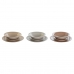 Tableware DKD Home Decor Brown Grey Stoneware 26,5 x 26,5 x 3 cm 18 Pieces