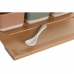 Set za Predjelo DKD Home Decor 26 x 9 x 4 cm Porculan Pisana Bambus 8 Dijelovi Skandinavski