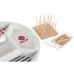 Set za Aperitiv DKD Home Decor 23,5 x 23,5 x 7 cm Rdeča Modra Bela Gres Sredozemsko Hiše