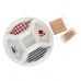 Set za Aperitiv DKD Home Decor 23,5 x 23,5 x 7 cm Rdeča Modra Bela Gres Sredozemsko Hiše