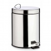 Pedal bin Silver Stainless steel Plastic 3 L (6 Units)