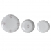 Pusdienas Aprīkojuma Komplekts DKD Home Decor Balts Rozā Porcelāns Scandi 18 Daudzums 27 x 27 x 3 cm