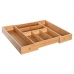 Organizator jedilnega pribora DKD Home Decor Raztegljiv Naraven Bambus 33 x 45,5 x 6,4 cm