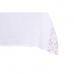 Toalha e guardanapos DKD Home Decor 150 x 150 x 0,5 cm Cor de Rosa Branco (2 Unidades)