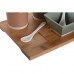 Set za Predjelo DKD Home Decor 28 x 18,8 x 1,5 cm Porculan Pisana Bambus 10 Dijelovi Skandinavski