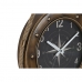 Nástenné hodiny DKD Home Decor 43 x 8 x 71 cm Sklo Čierna Zlatá Železo (2 kusov)