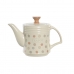 Theepot DKD Home Decor Beige Keramiek 1 L