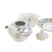 Juego da Chaleira DKD Home Decor Porcelana Azul Terracota Branco Amarelo (3 Unidades)