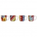 Set de Căni de Cafea DKD Home Decor Multicolor Coral Bambus Dolomite Modern 180 ml