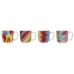 Set di Tazze da Caffè DKD Home Decor Multicolore Corallo Bambù Dolomite Moderno 180 ml