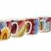 Set de Căni de Cafea DKD Home Decor Multicolor Coral Bambus Dolomite Modern 180 ml