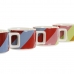 Set van koffiekopjes DKD Home Decor Wit Multicolour Lichtbruin Metaal Bamboe Dolomite Modern 260 ml