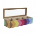 Boks for Infusjoner DKD Home Decor Hvit Flerfarget Tre MDF (4 enheter)