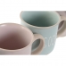 Набор из кофейных чашек Home ESPRIT Синий Розовый Керамика город 180 ml 4 Предметы