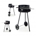 Barbecue a Carboni con Ruote Nero Acciaio inossidabile Ferro 41,5 x 71 x 42,5 cm