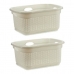 Basket 986485 White Plastic 25 L 42,5 x 25,5 x 63,5 cm