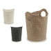 Lighean multifuncțional, din material plastic Rattan Alb Maro Negru 15 L (35 x 28 x 28 cm)