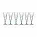 Champagne glass Exotic Crystal Blue 6 Units (170 ml)