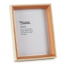 Cadre photo 83619 Marron 17 x 22 x 3 cm Verre Blanc Bois MDF