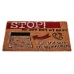 Paillasson Stop Rouge Marron Naturel Noir 40 x 1,5 x 60 cm Fibres de coco