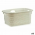 Mand Wit Plastic 25 L 42,5 x 25,5 x 63,5 cm (12 Stuks)