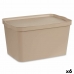 Förvaringslåda med lock Beige Plast 24 L 29,3 x 24,5 x 45 cm (6 antal)