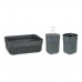 Bath Set Berilo Anthracite Plastic