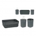 Bath Set Berilo Anthracite Plastic