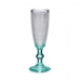 Coupe de champagne Turquoise Points verre 6 Unités (185 ml)