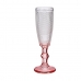 Champagneglas Vivalto Pink Gennemsigtig Glas 180 ml Points (6 enheder)