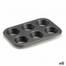 Oven Mould Kinvara CK73973 Dark grey 18,7 x 3,5 x 26,5 cm (6 Pieces) (12 Units)