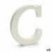 Letter C Wood White (1,8 x 21 x 17 cm) (12 Units)