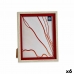 Nuotraukų rėmelis Stiklas Raudona Medžio Ruda Plastmasinis (24 x 2 x 29 cm) (6 vnt.)