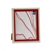 Nuotraukų rėmelis Stiklas Raudona Medžio Ruda Plastmasinis (24 x 2 x 29 cm) (6 vnt.)