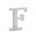 Letter F Wood White (2 x 16 x 14,5 cm) (24 Units)