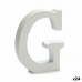 Letter G Wood White (2 x 16 x 14,5 cm) (24 Units)