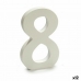 Numere 8 Lemn Alb (1,8 x 21 x 17 cm) (12 Unități)