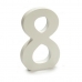 Numere 8 Lemn Alb (1,8 x 21 x 17 cm) (12 Unități)