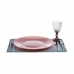 Flat plate Pink Glass (32,5 x 2 x 32,5 cm) (6 Units)