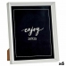 Photo frame White Plastic Glass (22,2 x 3,5 x 27,3 cm) (6 Units)