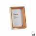 Фото рамка Стеклянный Коричневый Белый Деревянный MDF (12 x 17 x 3 cm) (6 штук)