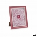 Cornice Portafoto Cristallo Rosa Plastica (6 Unità) (2 x 31 x 26 cm)