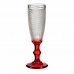 Champagne glass Vivalto PR-00719B/BHA6 Red Transparent Glass 180 ml Points (6 Units)