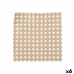 Alfombrilla Antideslizante para Ducha Berilo 90980 Beige PVC 54 x 54 x 1 cm (6 Unidades)