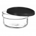 Cutie rotundă pentru prânz cu capac Negru Transparent Plastic Sticlă 12 x 6 x 12 cm 415 ml