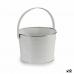 Plantador Cubo Branco Prateado Zinco 25 x 29,5 x 27 cm (12 Unidades)