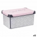 Boîte de rangement avec couvercle Vibes Gris Rose Plastique 10 L (22,7 x 16,5 x 34,5 cm) (12 Unités)