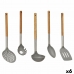 Set ustensile de bucătărie Kinvara KT166095-S5 5 Gri Oțel inoxidabil Lemn de salcâm (6 Unități)