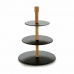 Etagère Rond 30 x 40 cm Noir Bois Ardoise (8 Unités)